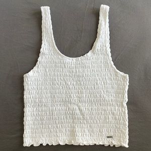 Hollister White Smocked Tank
